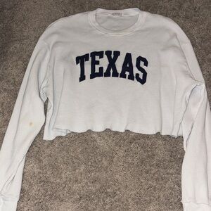 Brandy Melville White Texas Crop Top